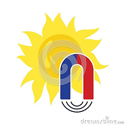 Magnetic Storm Icon Vector Illustration