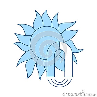 Magnetic Storm Icon Vector Illustration