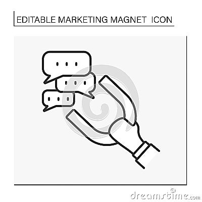 Magnetism line icon Vector Illustration