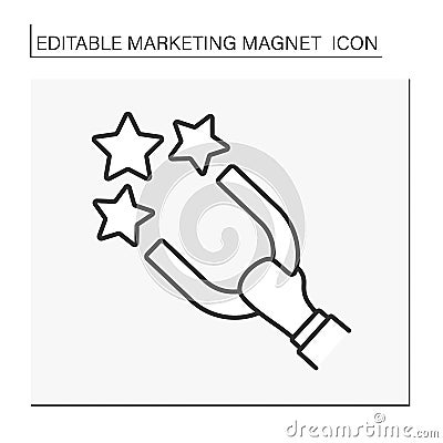 Magnetism line icon Vector Illustration