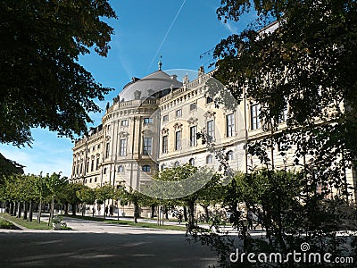 Magnificent facade of the Würzburg Residence Editorial Stock Photo