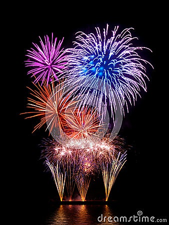 Magnificent fireworks display Stock Photo