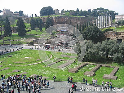 Magnificent garden in Rome, Italy Editorial Stock Photo