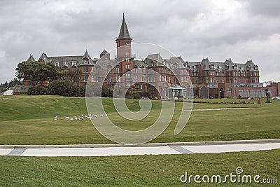 The magnificent luxurious Slieve Donard Hotel in Newcastle Count Stock Photo