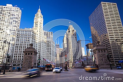 Magnificent Mile in Chicago Stock Photo