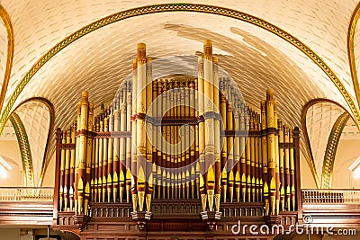 The magnificent 1847 organ of the 1804 Cathedral of the Holy Trinity Stock Photo