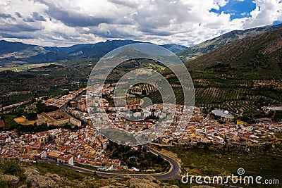 Magnificent panorama of Jaen town in Andalusia Stock Photo