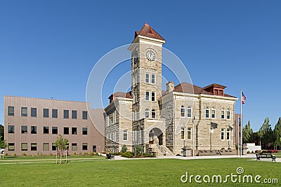 Magnificent Polk County Courthouse in Dallas Oregon Editorial Stock Photo
