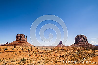 Magnificent rock formation at Monument Valley Stock Photo