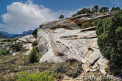 Magnificent Rock Formations at Colorado`s National Monument Stock Photo