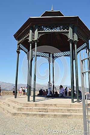Magnificent Shot Of The Lookout Of The Gorge Of The Tagus In This Place Gives Concert The Town Band. Editorial Stock Photo