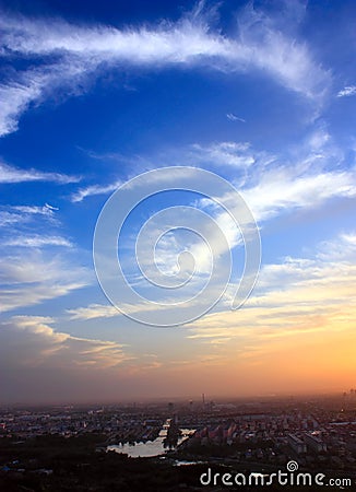 Magnificent sunset glow Stock Photo