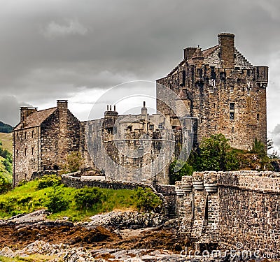 Eilean Donan Castle near the town of Dornie, Scotland Stock Photo