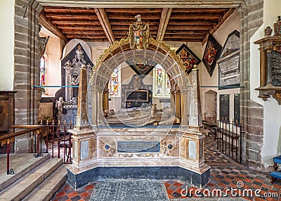 Berkeley Family Tomb in All Saints Church, Spetchley, Worcestershire, England. Editorial Stock Photo