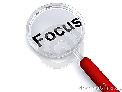 Magnified word focus Stock Photo