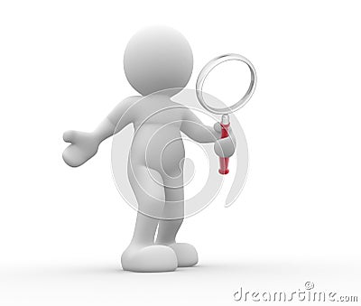 Magnifier glass Cartoon Illustration