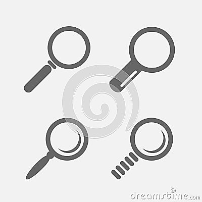 Magnifier Glass Icons,search find lupe Vector Illustration