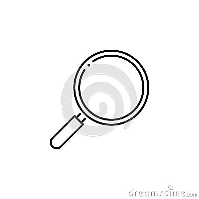 magnifier icon. Element of science illustration. Thin line illustration for website design and development, app development. Premi Cartoon Illustration