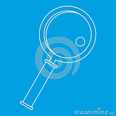 Magnifier icon, outline style Vector Illustration