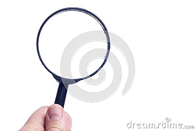 Magnifier isolated Stock Photo