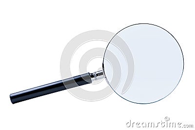 Magnifier isolated on white Stock Photo