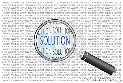 Magnifier - Looking For Solution Vector Illustration