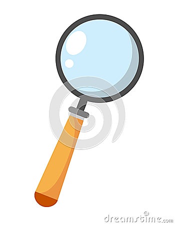 Magnifier search icon-gear sign,magnifier sign-research illustration-zoom. Vector illustration on white background Vector Illustration