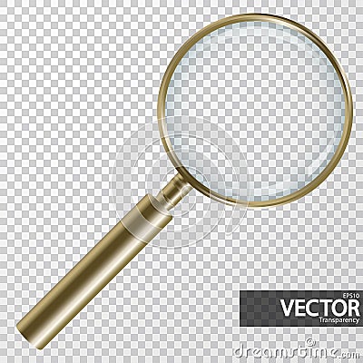 magnifier with transparency Vector Illustration