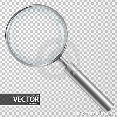 magnifier with transparency Vector Illustration