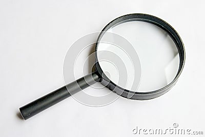 Magnifier on white background Stock Photo