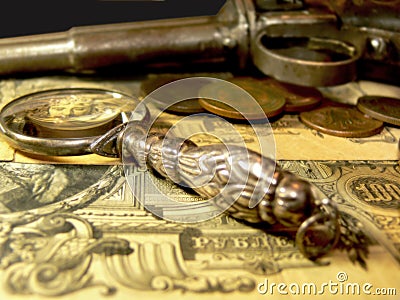 Magnifying glass Stock Photo