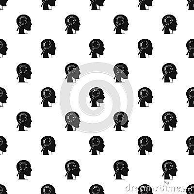 Magnifying glass in head pattern vector Vector Illustration