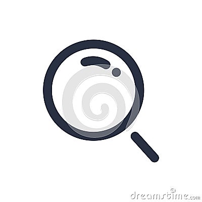 Magnifying glass icon isolated on white background illustration. Zoom symbol, or search icon concept. Cartoon Illustration