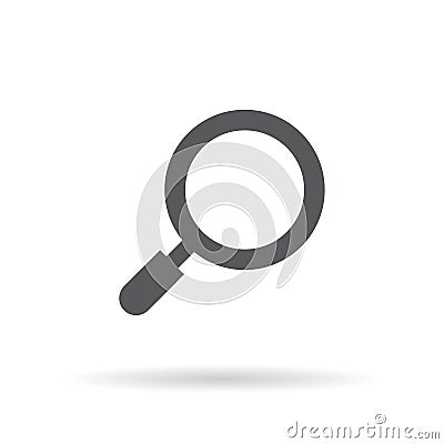 Magnifying glass icon in trendy style. Loupe, search symbol vector Vector Illustration