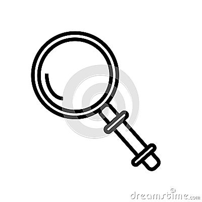 Magnifying glass icon vector isolated on white background, Magnifying glass sign Vector Illustration