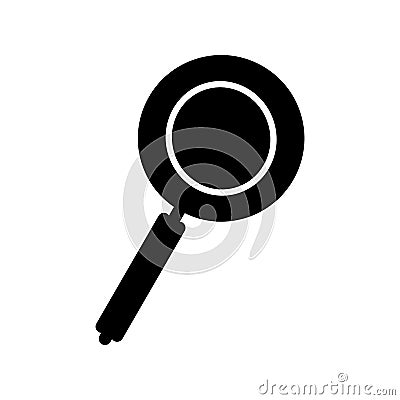 Magnifying glass icon, vector magnifier or loupe sign. Vector Illustration