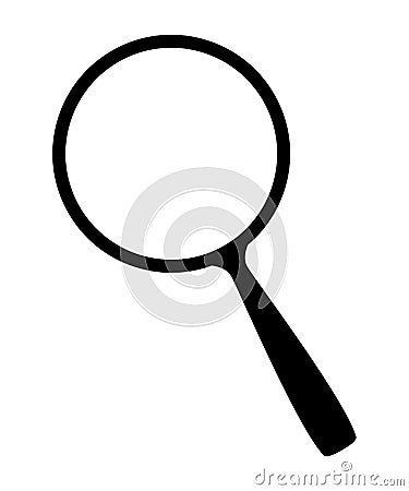 Magnifying glass icon. Vector Illustration