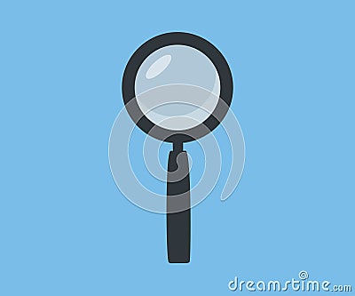 Magnifying glass instrument, magnifying sign, glass, magnifier or loupe sign, search logo design. Abstract concept magnifier. Vector Illustration