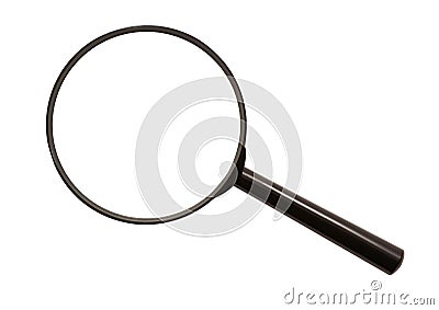 Magnifying glass (isolated). Without glass, only m Stock Photo