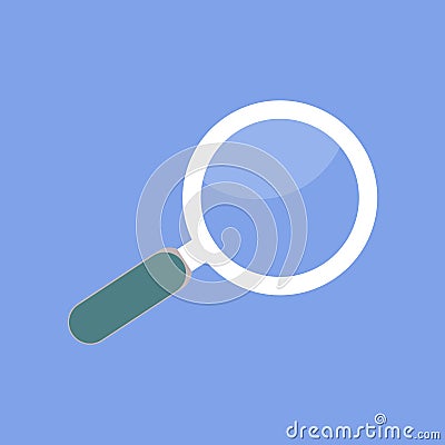 Magnifying glass isolated icon. Search for things. Stock Photo