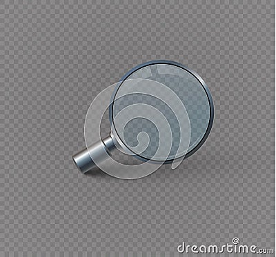 Magnifying glass isolated on a transparent background.set. Vector Illustration