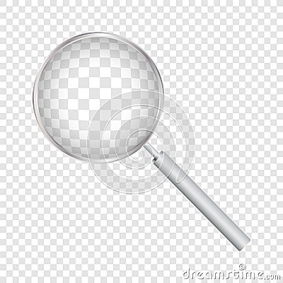 Magnifying glass isolated on transparent background. vector illustration Cartoon Illustration