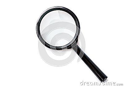 Magnifying glass isolated Stock Photo