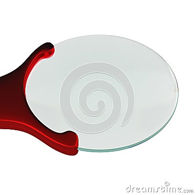 Magnifying glass isolated on a white background, 3D rendering Cartoon Illustration