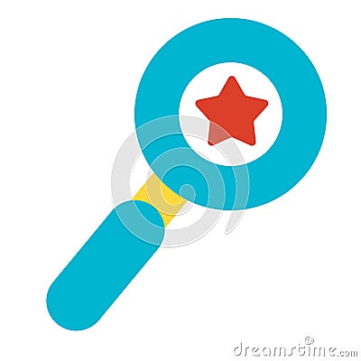 Magnifying Glass Looking Business Flat Icon Vector Illustration