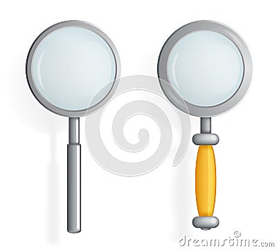 Magnifying Glass Loupe Icon Search Symbol 3d Realistic Cartoon Design Vector Illustration Vector Illustration