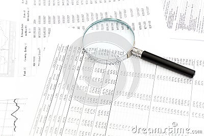 Magnifying Glass Lying On A Legal Contract Stock Photo