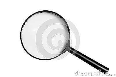 Magnifying glass magnifier on white background Stock Photo