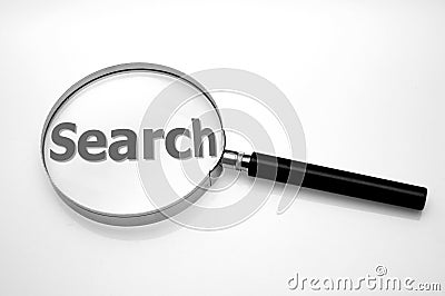 Magnifying glass - search Stock Photo