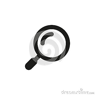 Magnifying glass or search icon. Vector Loupe Vector Illustration